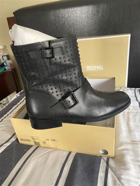 michael kors reeves|Reeves Leather Moto Boot .